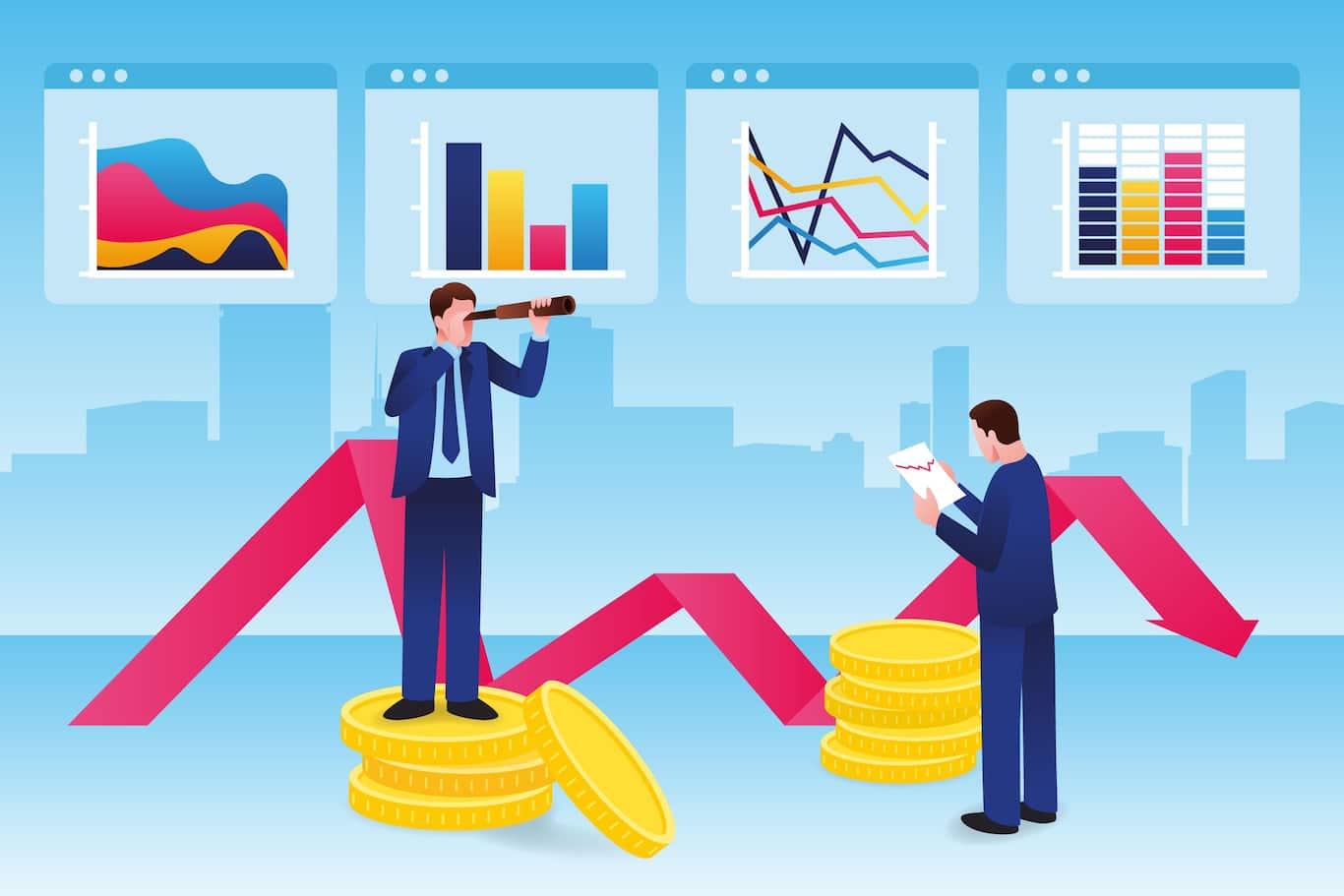 illustrated-stock-market-analysis