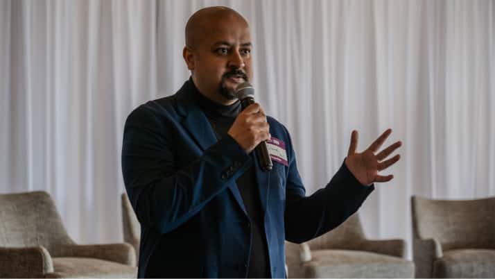 Pande has over 16 years of experience across technology, media, and consulting, with expertise in B2B marketing, strategy, and business development.