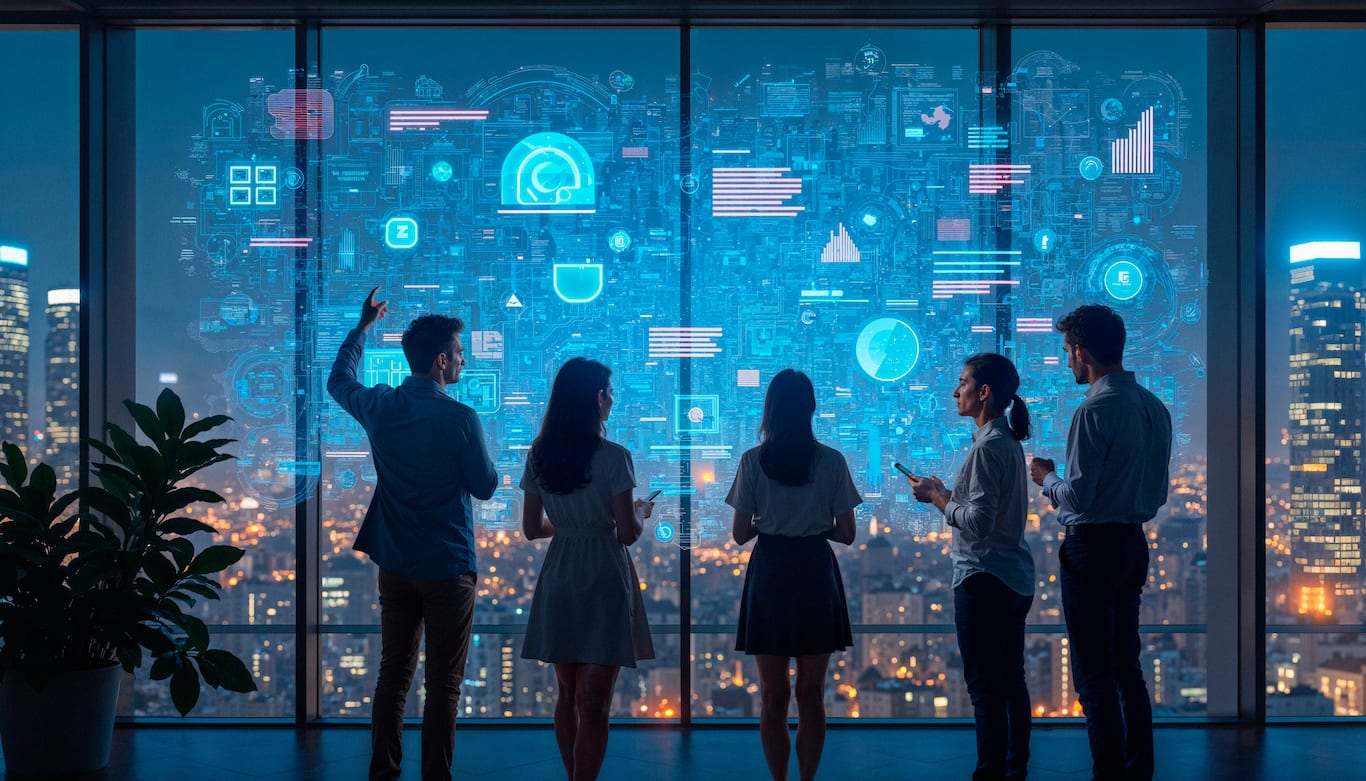 team-looking-futuristic-digital-interface-office